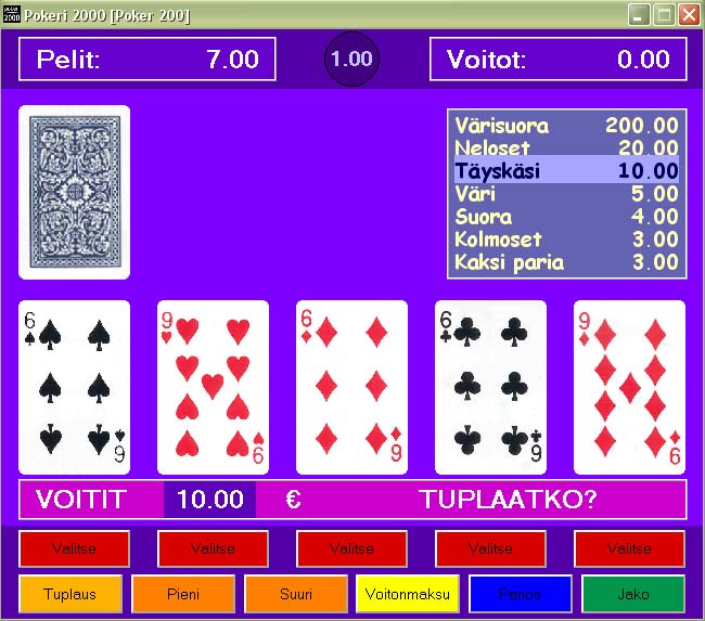 Kasino 2000,Kasino,Pokeri,Ventti,Keno,Korttipeli,Uhkapeli,Rahapeli,Black jack,kuva 
	